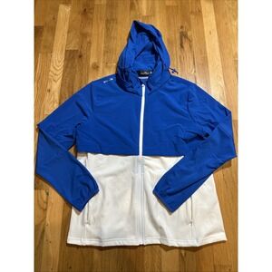 Ralph Lauren RLX Women's L Golf Jacket Power Stretch Hybrid Full Zip Hooded Blue